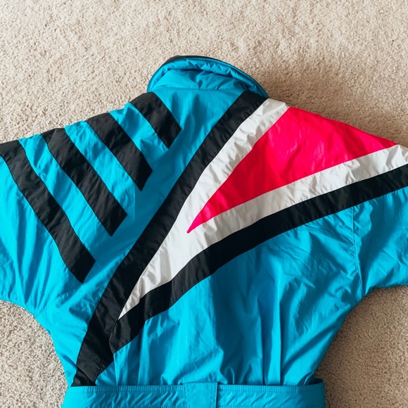 VINTAGE 80’s 90’s SKI SUIT SNOWSUIT TYROLIA -RARE. - Picture 4 of 8